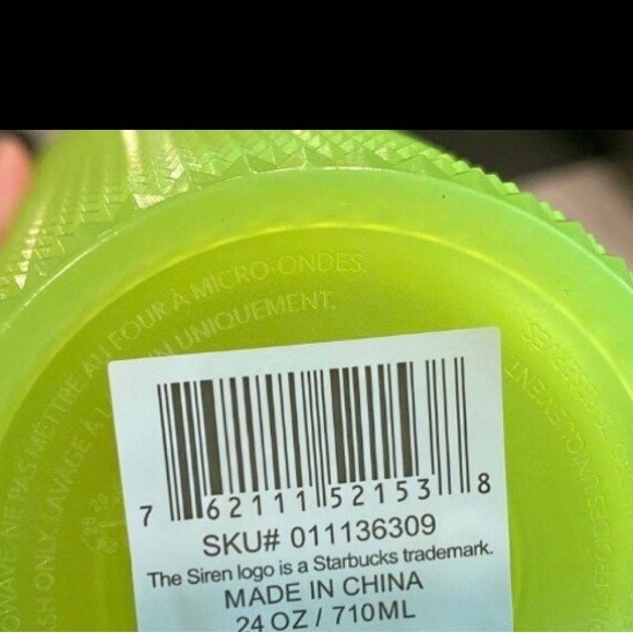 Starbucks Lemongrass GITD Bling Studded Cup Halloween Glow in the Dark Tumbler - Picture 5 of 11